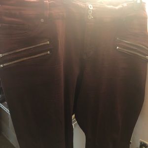 Torrid brown zipper jegging size 28 regular